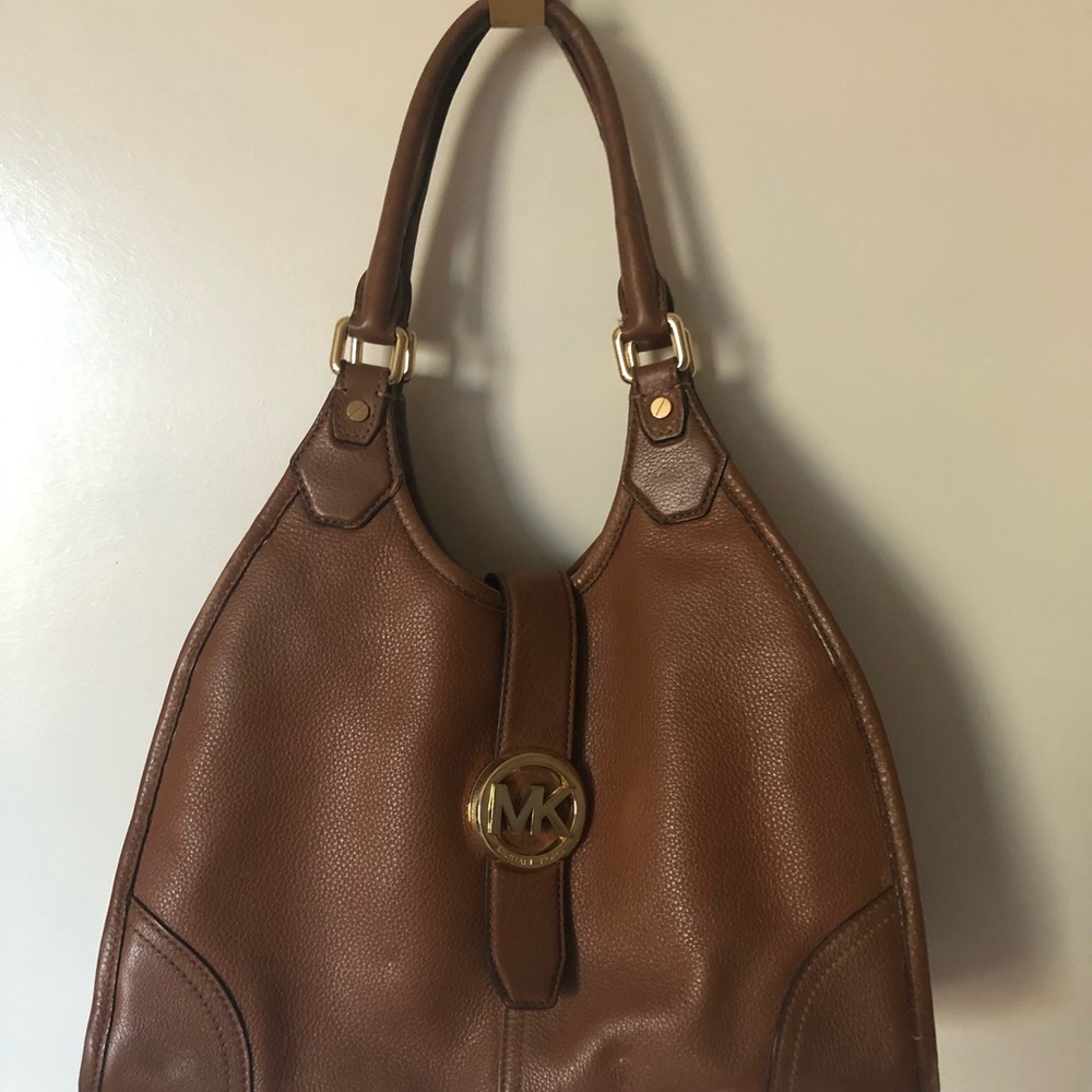 Michael Kors camel brown leather purse handbag